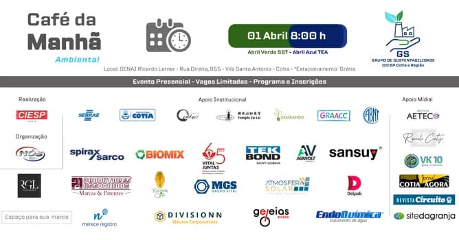 Imagem do Grupo de Sustentabilidade GS CIESP Cotia e Região