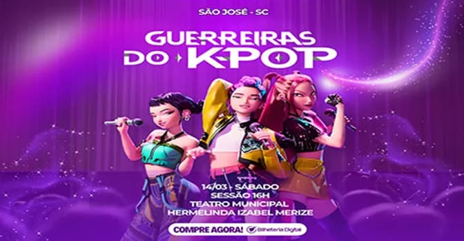 Imagem do GUERREIRAS DO K-POP TEATRO HERMELINDA IZABEL - SESSÃO 16H00