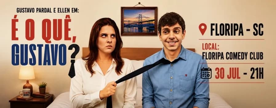 Imagem do Gustavo Pardal e Ellen em Floripa (É o quê, Gustavo?)