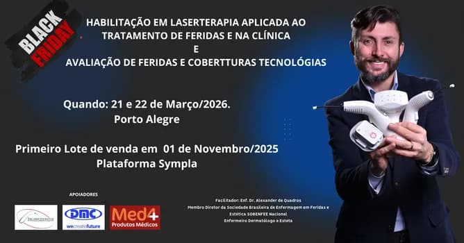 Imagem do Habilitação em Laserterapia no tratamento de feridas e Gestão de Feridas e Coberturas Técnológicas