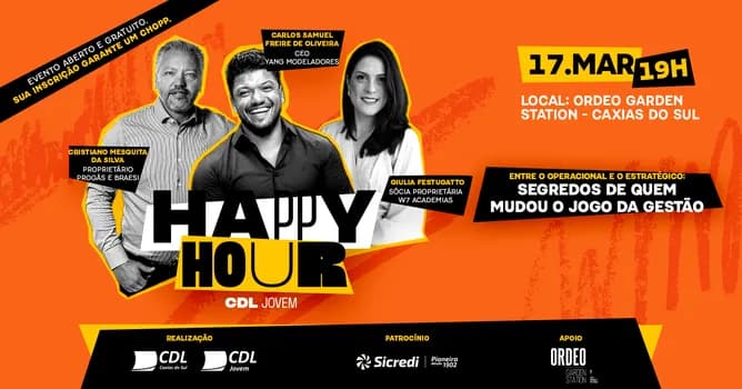 Imagem do Happy Hour CDL Jovem Caxias | Entre o operacional e o estratégico