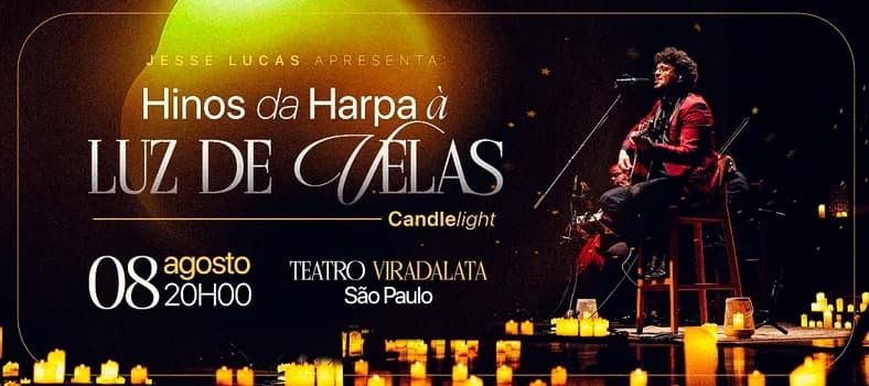 Imagem do HINOS DA HARPA À LUZ DE VELAS