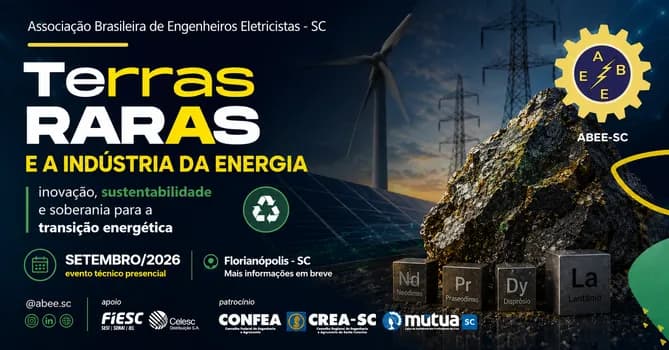 Imagem do I SIMPÓSIO BRASILEIRO DE TERRAS RARAS, MINERAIS E MATERIAIS ESTRATÉGICOS PARA INDUSTRIA DA ENERGIA