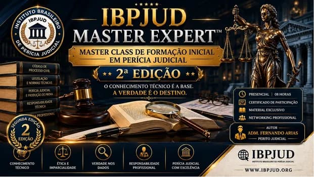 Imagem do IBPJUD master classe - formação inicial de peritos judiciais