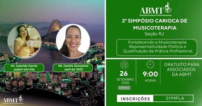 Imagem do II ° Simpósio de Musicoterapia - Associação Brasileira de Musicoterapeutas