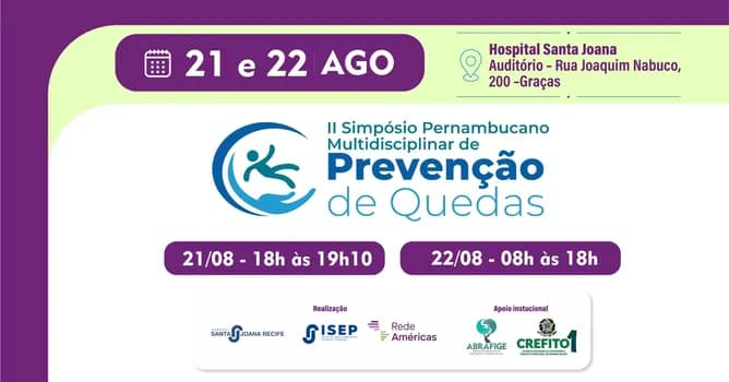 Imagem do II Simpósio Pernambucano Multidisciplinar de Prevenção de Quedas