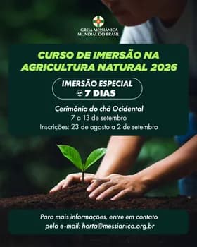 Imersão 7 dias - 07 a 13 de setembro - Cerimônia do chá Ocidental em São Paulo