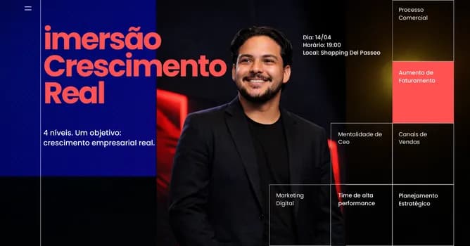 Imagem do Imersão Crescimento Real : Aumente seu Faturamento com os principais pilares empresariais