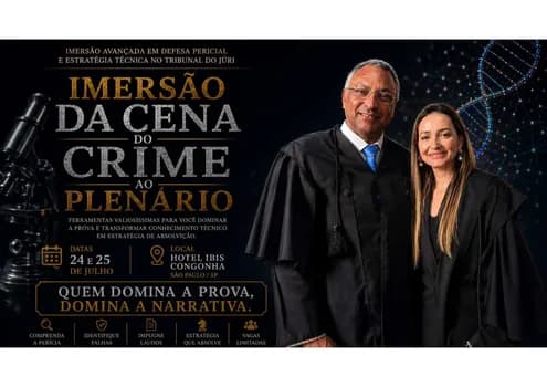 Imagem do Imersão: Da Cena de Crime ao Plenário do Júri