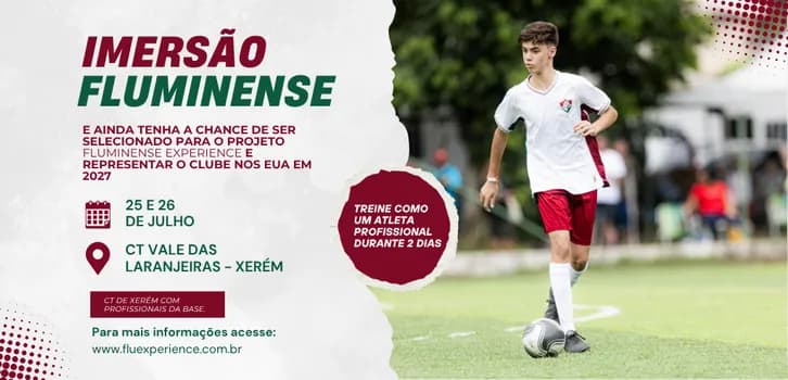 Imagem do Imersão de Treinos Fluminense Experience: 25 e 26 de Julho