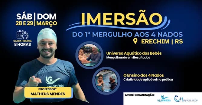Imagem do Imersão do 1º Mergulho aos 4 Nados Aquamendes - Erechim|RS