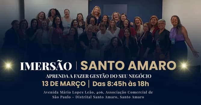 Imagem do Imersão em Santo Amaro evento para mulheres empreendedoras