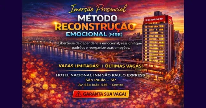 Imagem do Imersão Presencial Método Reconstrução Emocional (MRE) TRANSFORMADORA