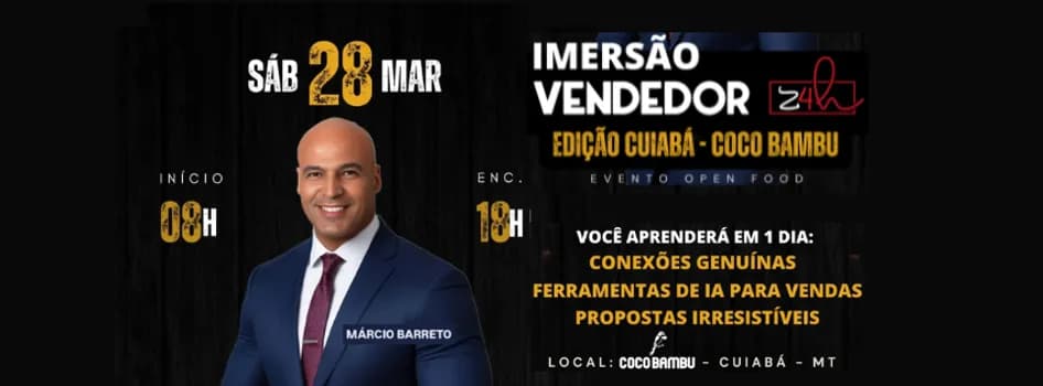 Imagem do IMERSÃO VENDEDOR 24H - EDIÇÃO CUIABÁ - COCO BAMBU (Evento Open Food)