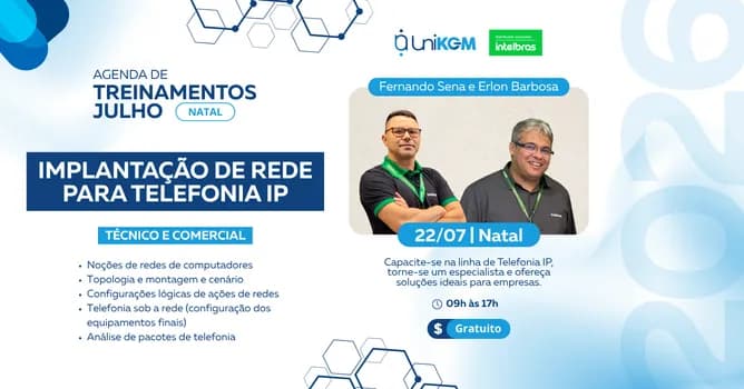 Imagem do Implantação de Rede para Telefonia IP