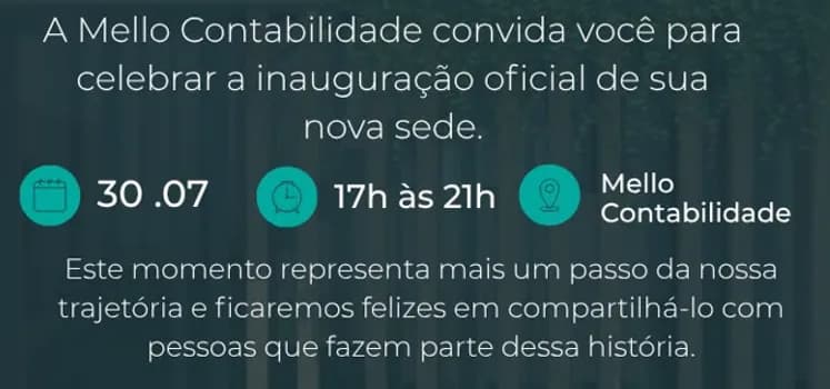 Imagem do Inauguração Oficial da nova sede da Mello Contabilidade.