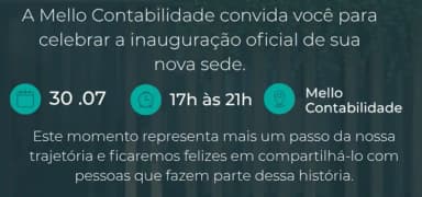 Inauguração Oficial da nova sede da Mello Contabilidade. em Linhares