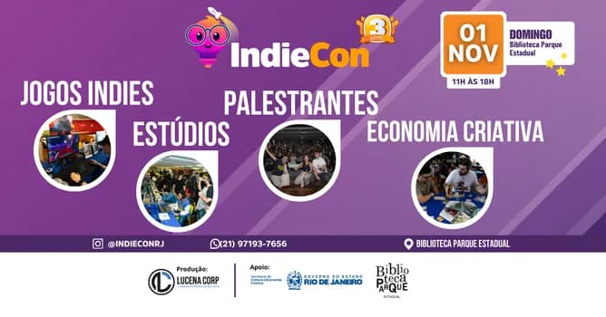Imagem do IndieCon 3- Convenção Carioca de jogos Independentes