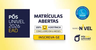INSCRIÇÃO PÓS EAD UNIVEL 2026 em Cascavel