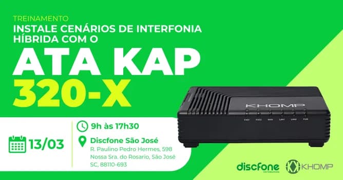Imagem do Instale cenários de interfonia híbrida com o ATA KAP 320-X