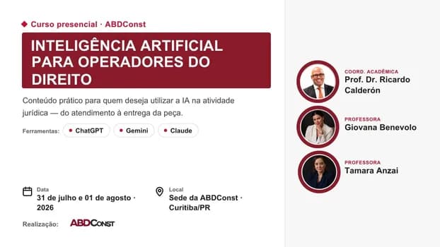 Imagem do Inteligência Artificial para Operadores do Direito