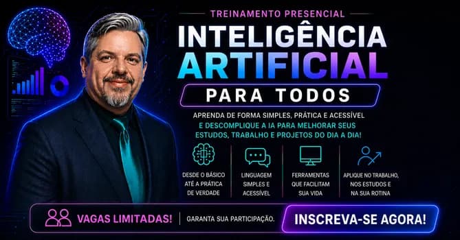 Imagem do INTELIGÊNCIA ARTIFICIAL PARA TODOS - PRESENCIAL BH