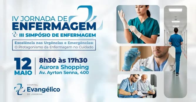 Imagem do IV Jornada de Enfermagem e III Seminário de Enfermagem do Hospital Evangélico de Londrina