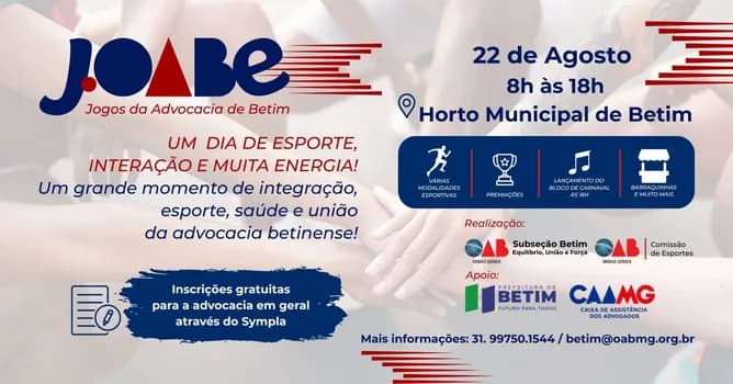 Imagem do J.OABE 2026- JOGOS DA ADVOCACIA DE BETIM