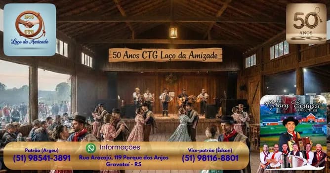 Imagem do Jantar Baile de Aniversário de 50 Anos do CTG Laço da Amizade