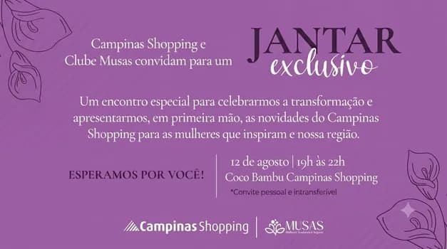 Imagem do JANTAR DA SÓCIAS DO CLUBE MUSAS NO CAMPINAS SHOPPING