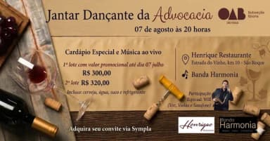 Jantar Dançante da Advocacia de Ibiúna em São Roque