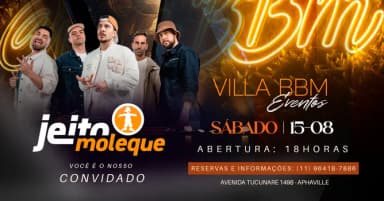JEITO MOLEQUE AO VIVO NA VILLA BBM em Barueri