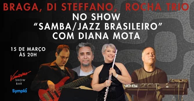 Imagem do João Braga Samba/Jazz Trio com Diana Mota no show “Samba/Jazz Brasileiro”