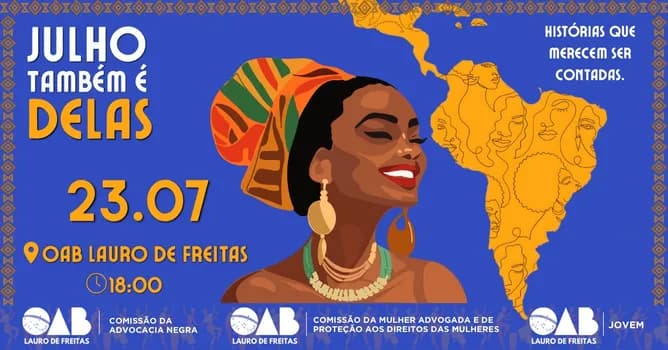 Imagem do JULHO TAMBÉM É DELAS: HISTÓRIAS QUE MERECEM SER CONTADAS