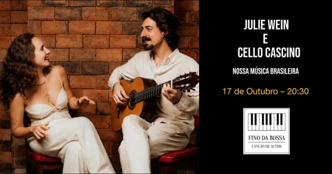 Imagem do Julie Wein e Cello Cascino no Fino da Bossa