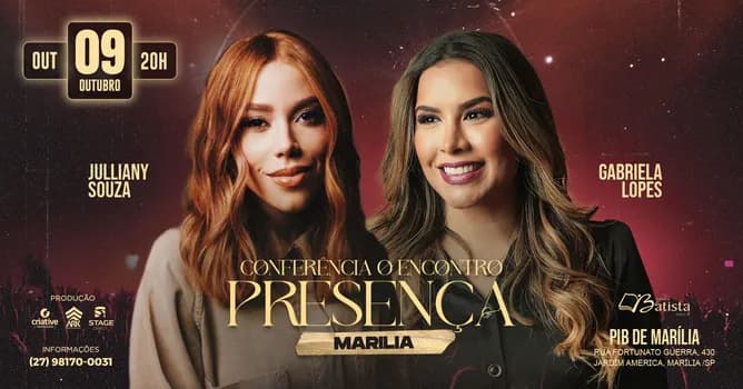 Imagem do JULLIANY SOUZA E GABRIELA LOPES EM MARILIA - CONFERÊNCIA O ENCONTRO - PRESENÇA