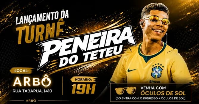 Imagem do Lançamento oficial da turnê Peneira do Teteu