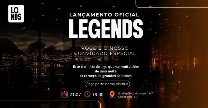 Imagem do Lançamento oficial Legends Business Club