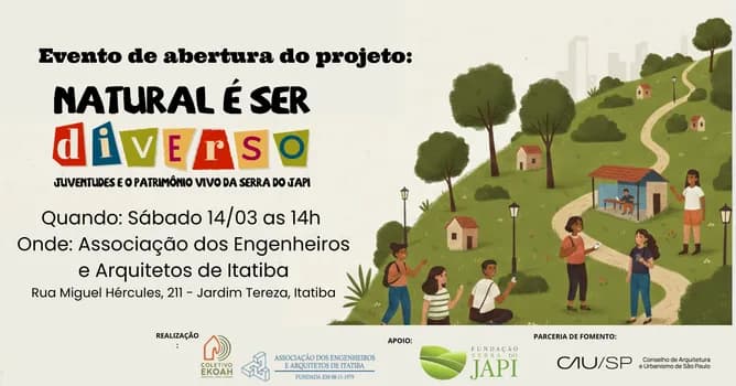 Imagem do Lançamento projeto "Natural é ser diverso: Juventudes e o patrimônio vivo da Serra do Japi"