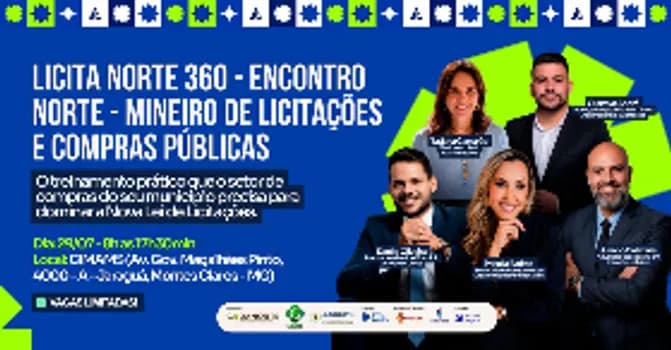 Imagem do LICITA NORTE 360º - Encontro Norte - Mineiro de Licitações e Compras Públicas