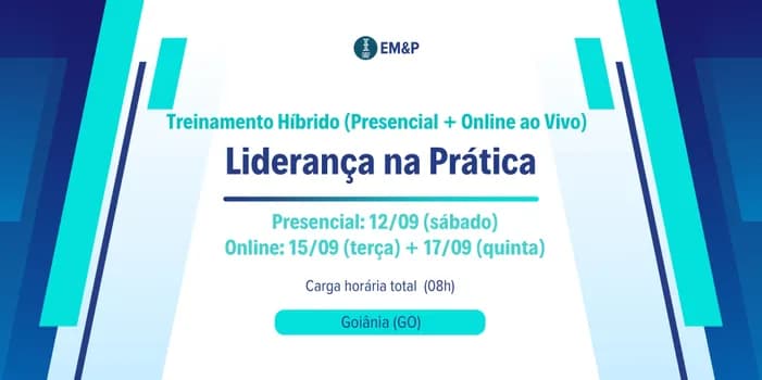 Imagem do Liderança na Prática | Treinamento Híbrido (Presencial + Online ao Vivo) (Goiânia/GO)