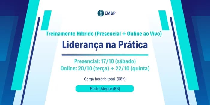 Imagem do Liderança na Prática | Treinamento Híbrido (Presencial + Online ao Vivo) (Porto Alegre/RS)