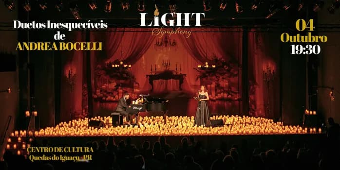 Imagem do Light Symphony - Duetos de Bocelli (4/10 às 19:30 - Abre portas 19:00)