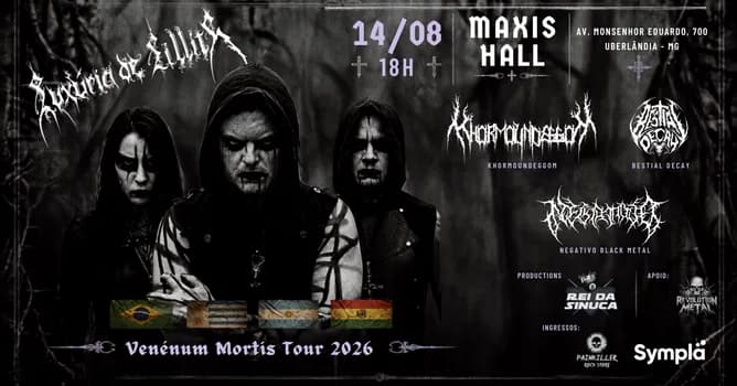 Imagem do Luxuria de Lillith - Venenum Mortis Tour - Uberlândia MG