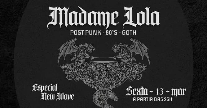Imagem do Madame Lola - Especial New Wave no LOLA I 13/03 23h