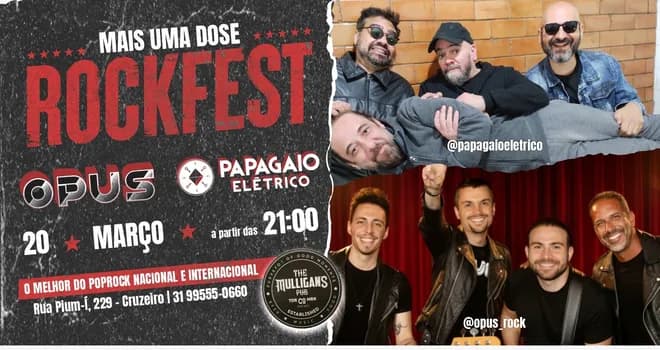 Imagem do MAIS UMA DOSE ROCK FEST - Quando o assunto é rock sempre cabe mais uma dose!