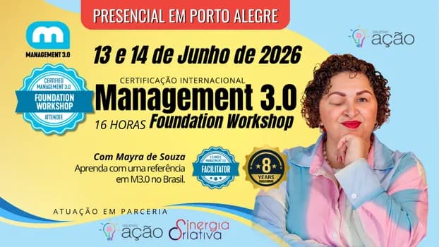 Imagem do Management 3.0 Foundation Workshop PRESENCIAL em Porto Alegre no Tecnopuc | 40ª Turma