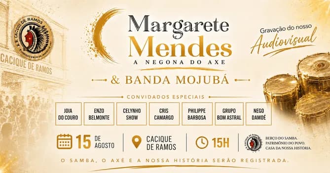 Imagem do Margarete Mendes & Banda Mojubá - Gravação Audiovisual