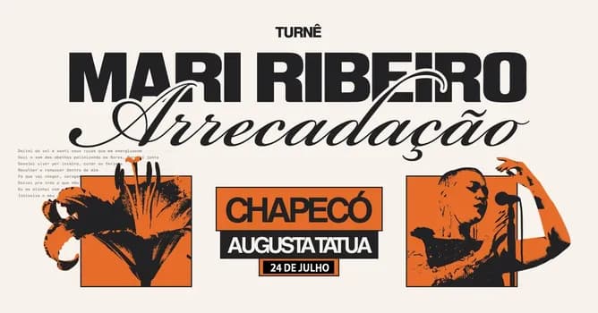 Imagem do Mari Ribeiro em Turnê Arrecadação - Augusta Tatua Chapecó