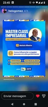 Imagem do Master Class Empresarial para líderes e donos de negócios.
